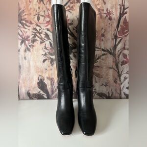 New FRANCO SARTO TIMMY BOOTS-SIZE 6.5 WIDE CALF - BLACK- NEW WITH BOX